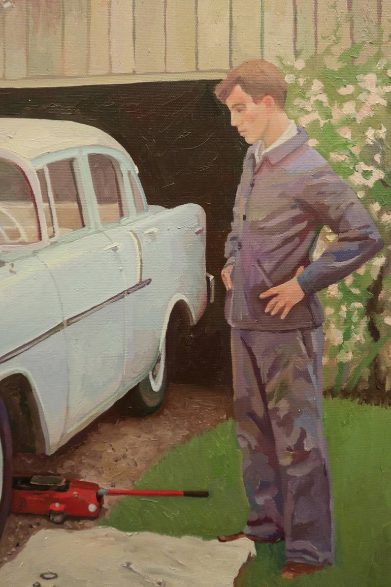 Original Portraiture Car Painting by Benoit Montet