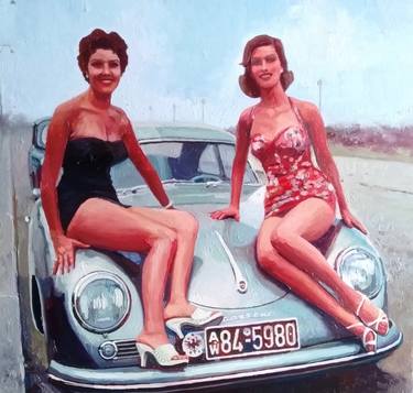 " Jeunes femmes sur la Porsche " thumb