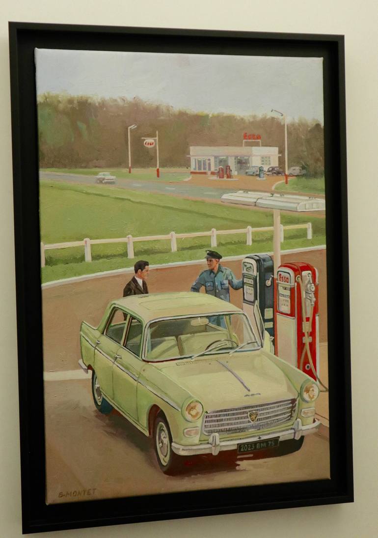 Original Documentary Car Painting by Benoit Montet