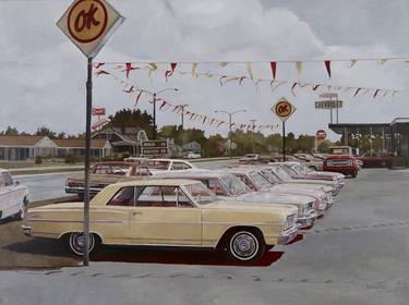Original Realism Car Painting by Benoit Montet