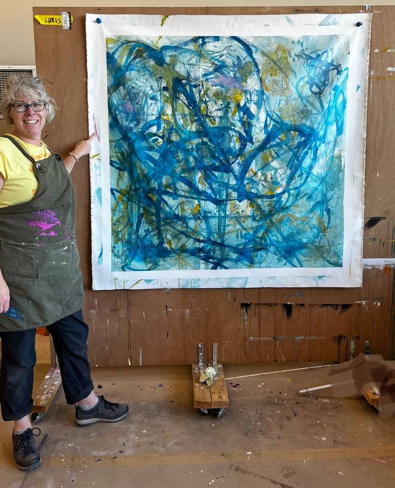 Original Abstract Expressionism Abstract Painting by Chris Pero