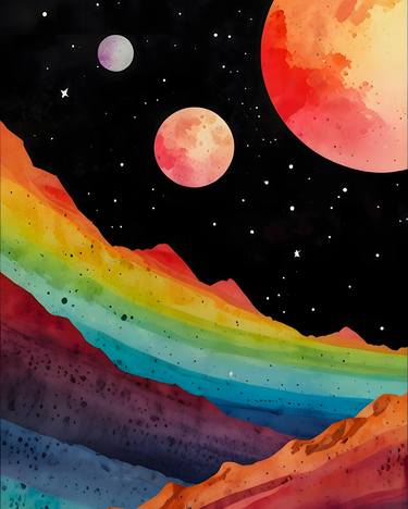 Print of Digital Art Outer Space Digital by Kintsugi 99