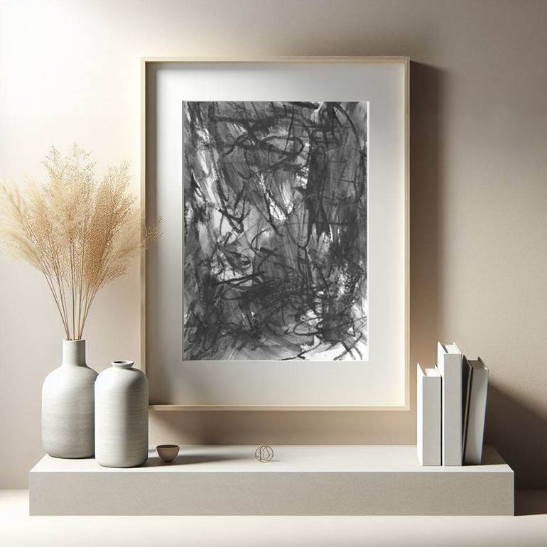 Original Contemporary Abstract Drawing by Jorge Rodrigues