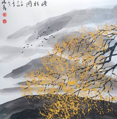 Original Landscape Drawing by bosen chai