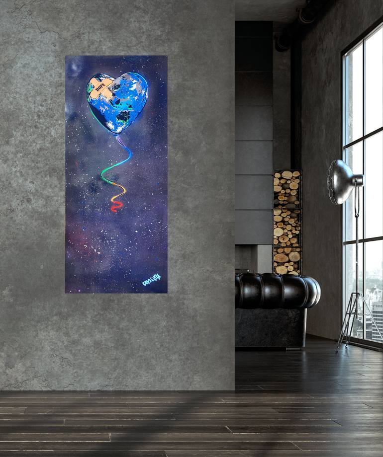 Original Abstract Love Painting by Unify Artist