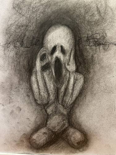 Original Expressionism Mortality Drawings by Hussein Semhat