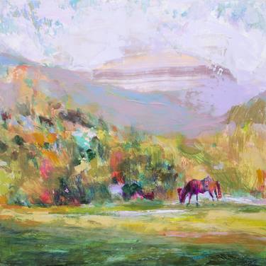 Landscape with a horse thumb