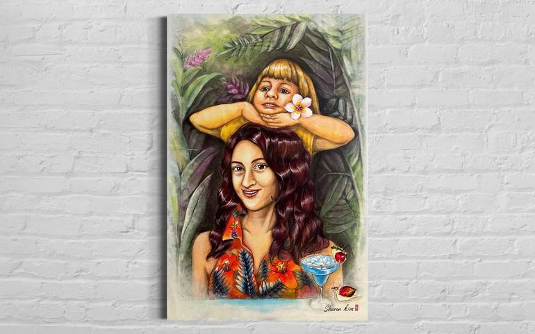 Original Fine Art Family Painting by Sharon Kim