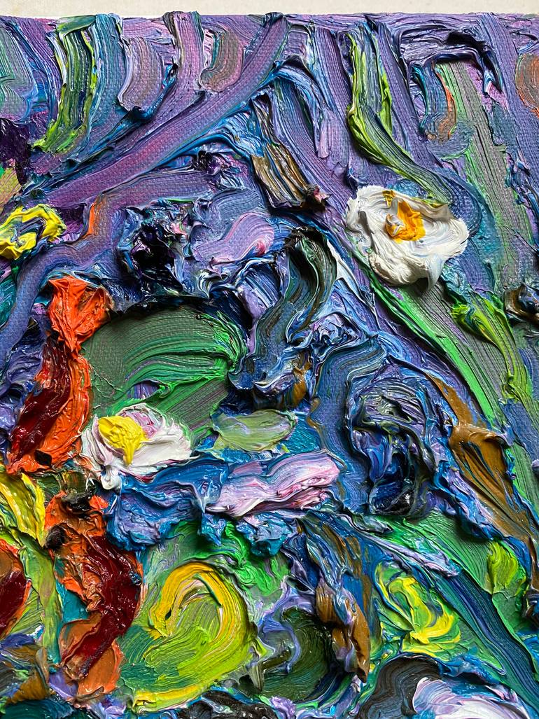 Original Impressionism Animal Painting by Victoria Harra