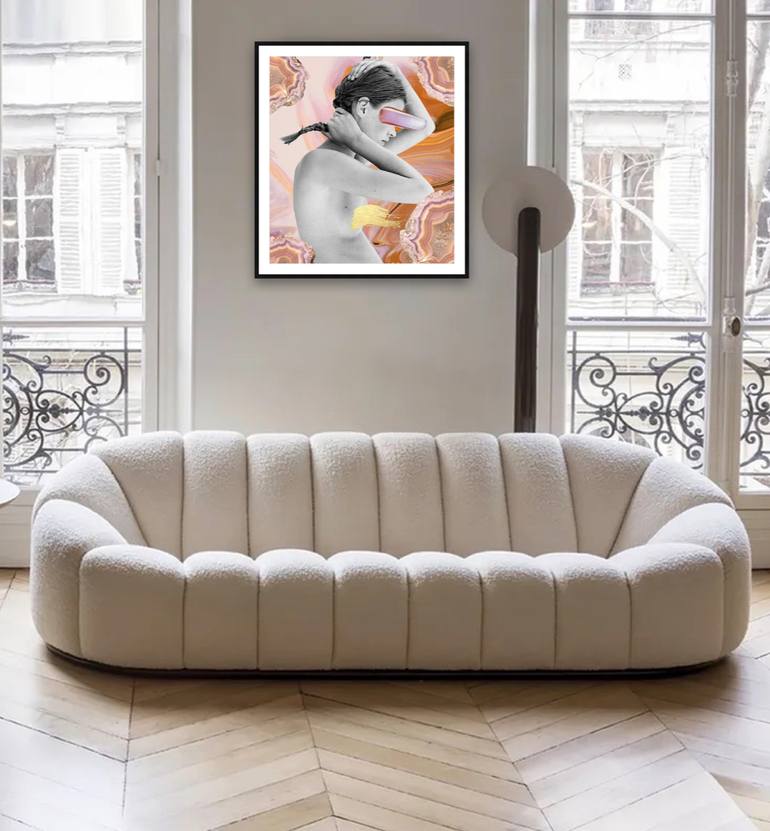 Original Black & White Erotic Mixed Media by Daniela Jung