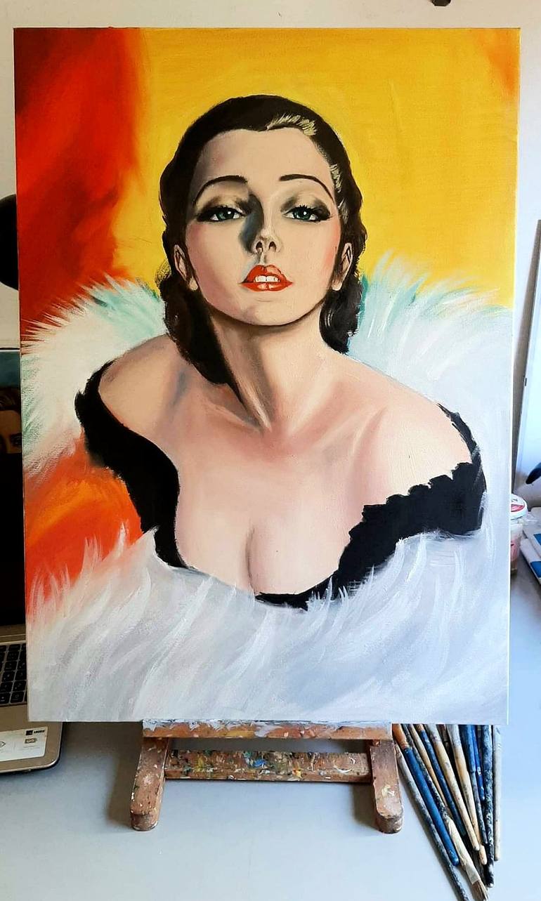 Original Realism Women Painting by Carla Gagliano