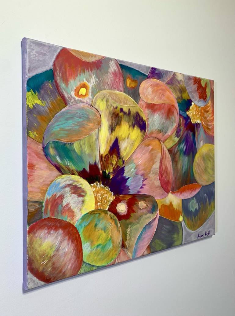 Original Abstract Floral Painting by Alex Kott