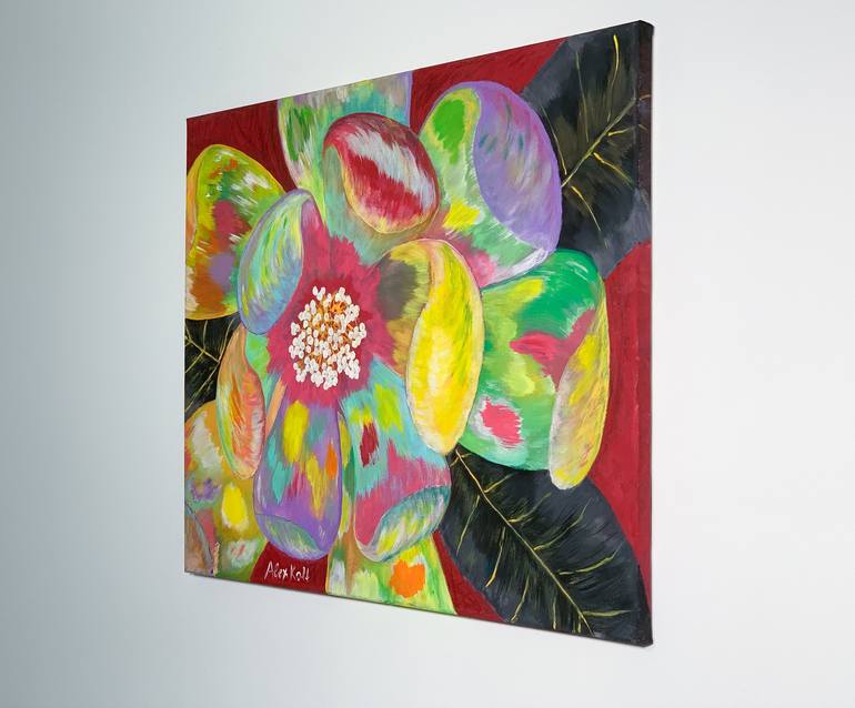 Original Abstract Expressionism Floral Painting by Alex Kott