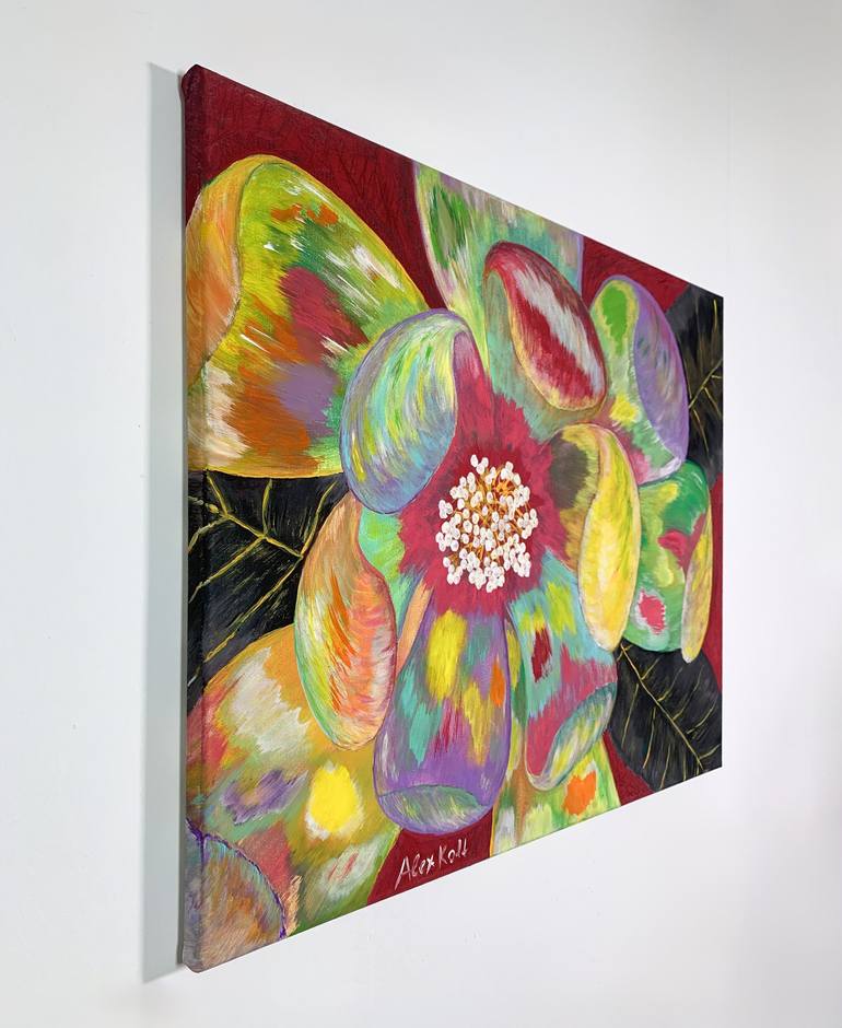 Original Abstract Expressionism Floral Painting by Alex Kott