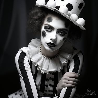 black & white clowns II thumb