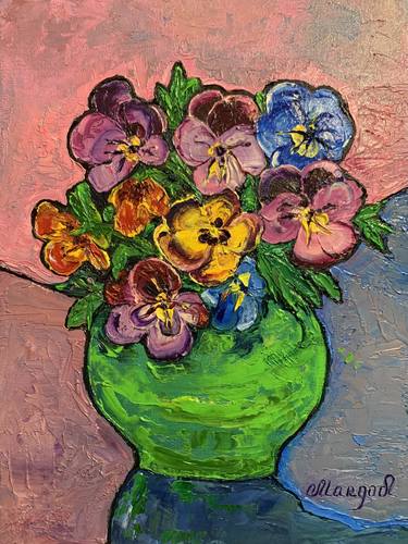 Original Floral Painting by Margo Leonard
