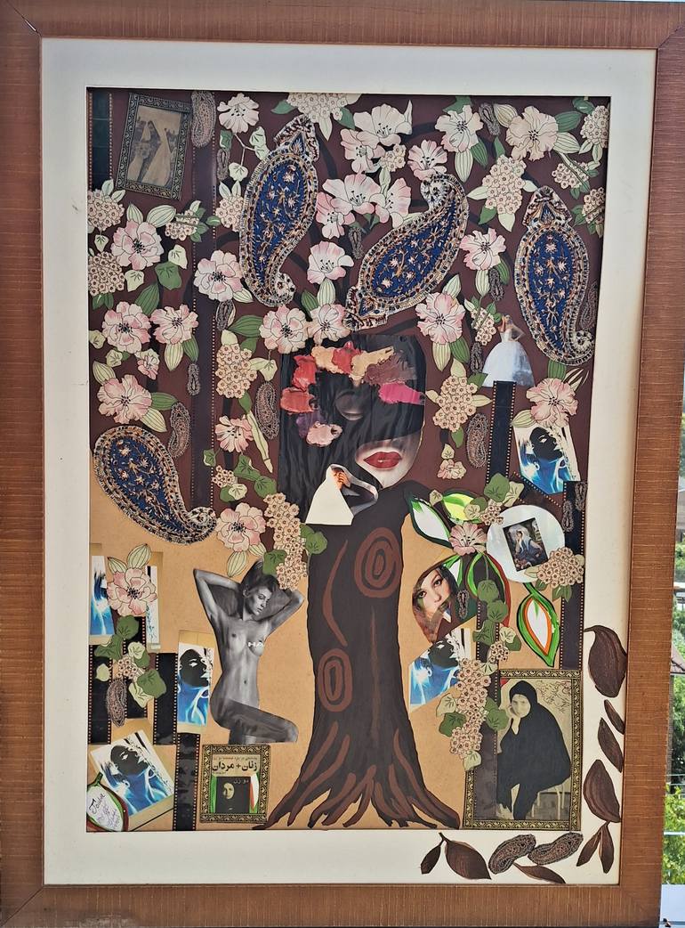 Original Conceptual Women Mixed Media by Shokufeh Kavani