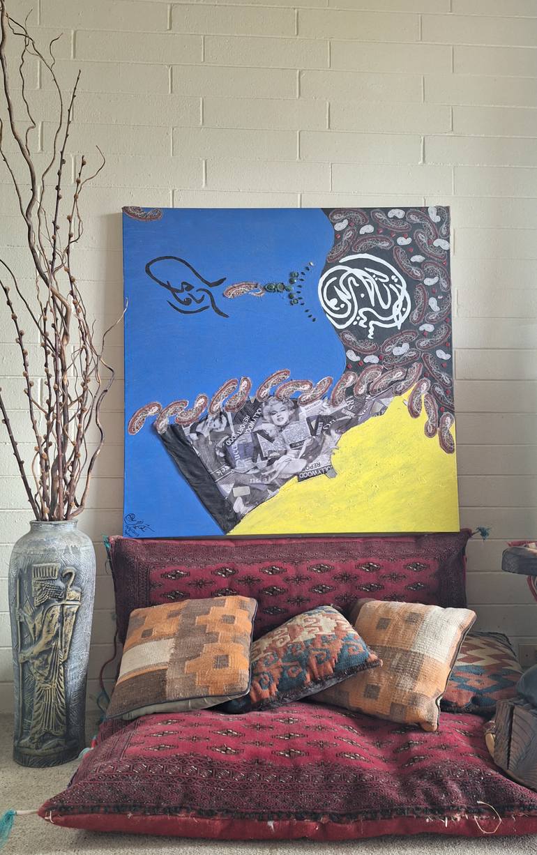 Original Abstract Expressionism Abstract Mixed Media by Shokufeh Kavani