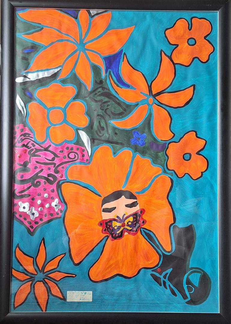 Original Abstract Expressionism Abstract Painting by Shokufeh Kavani