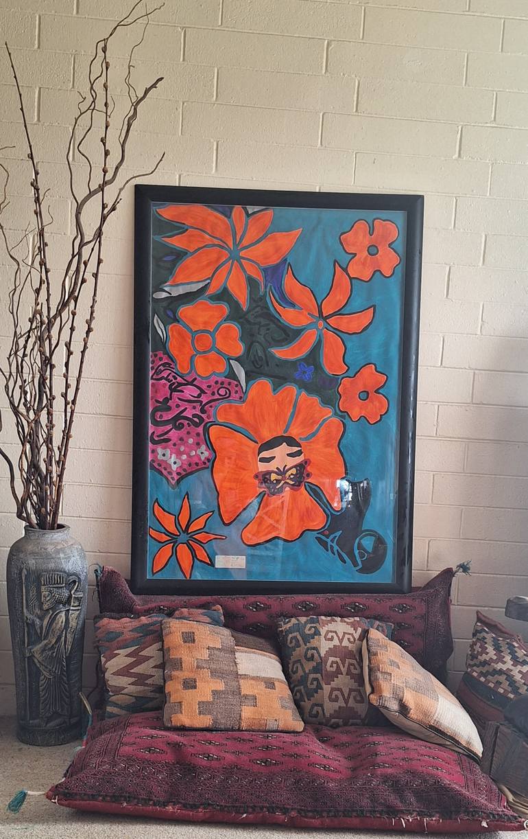 Original Abstract Expressionism Abstract Painting by Shokufeh Kavani