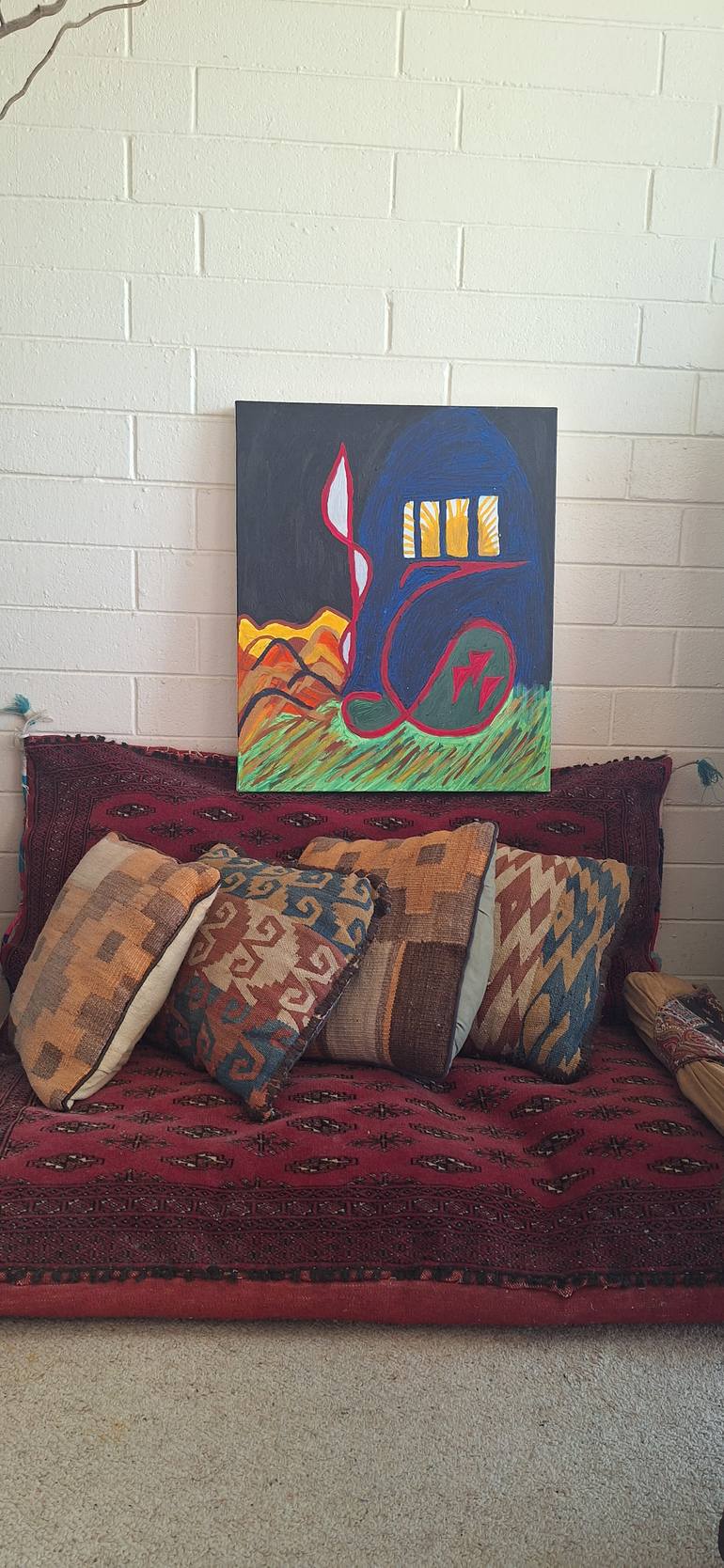 Original Abstract Expressionism People Mixed Media by Shokufeh Kavani