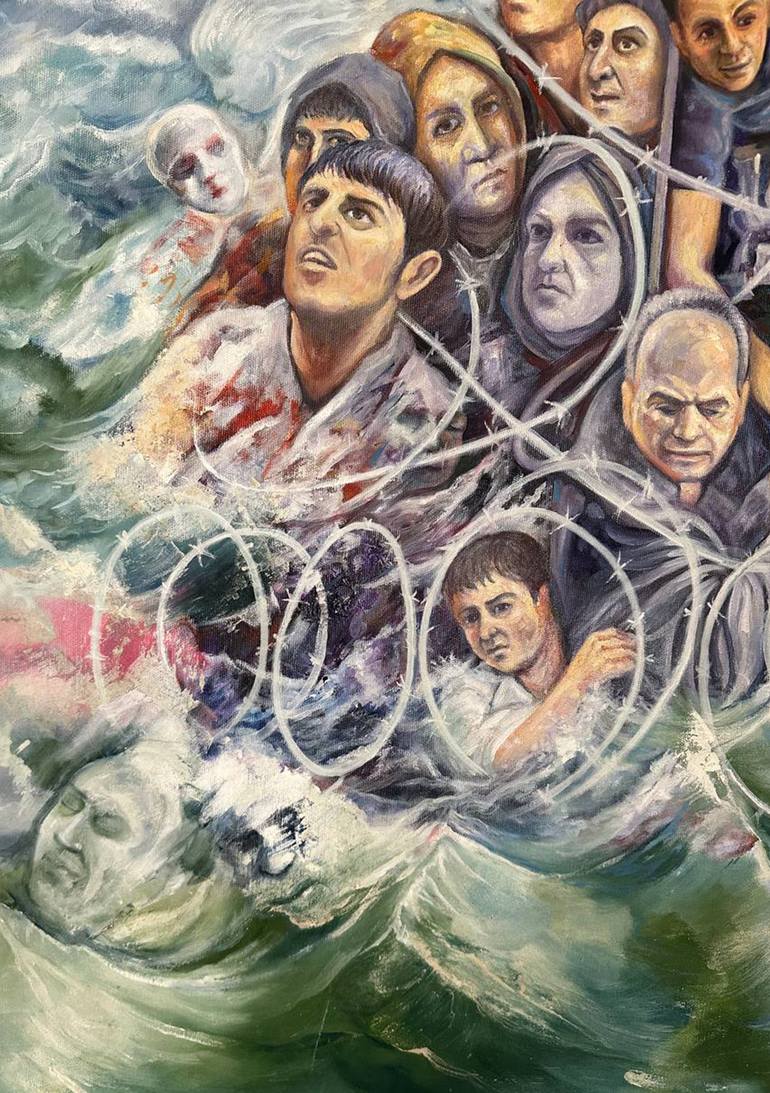 Original Documentary People Drawing by Walid Kammoush