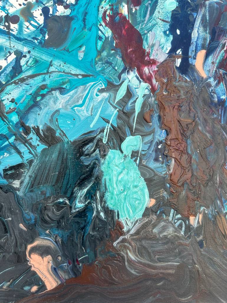 Original Abstract Expressionism Abstract Painting by Mediya Al Matroshy