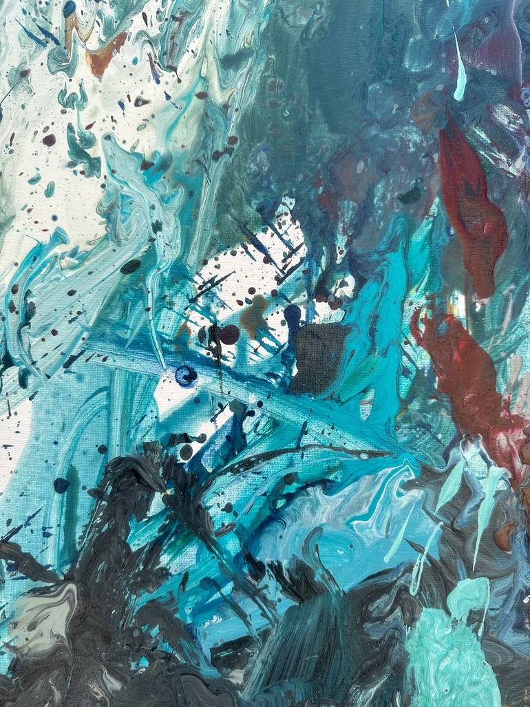 Original Abstract Expressionism Abstract Painting by Mediya Al Matroshy