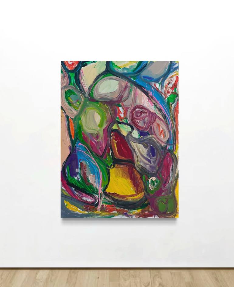 Original Abstract Expressionism Abstract Painting by Mediya Al Matroshy