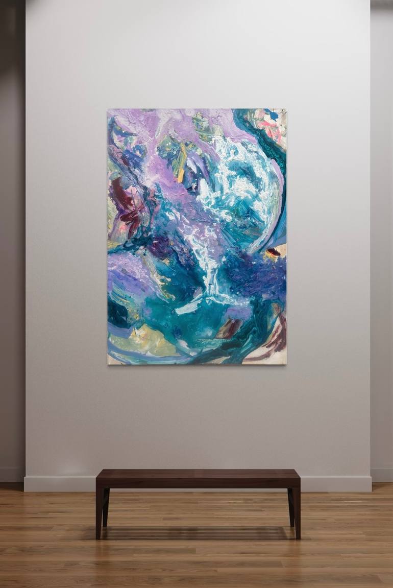 Original Abstract Expressionism Abstract Painting by Mediya Al Matroshy