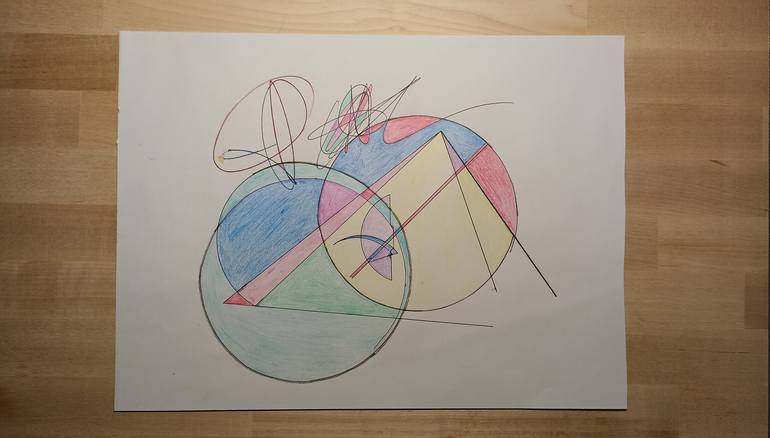 Original Abstract Drawing by Unya Art