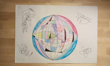 Original Conceptual Abstract Drawing by Unya Art