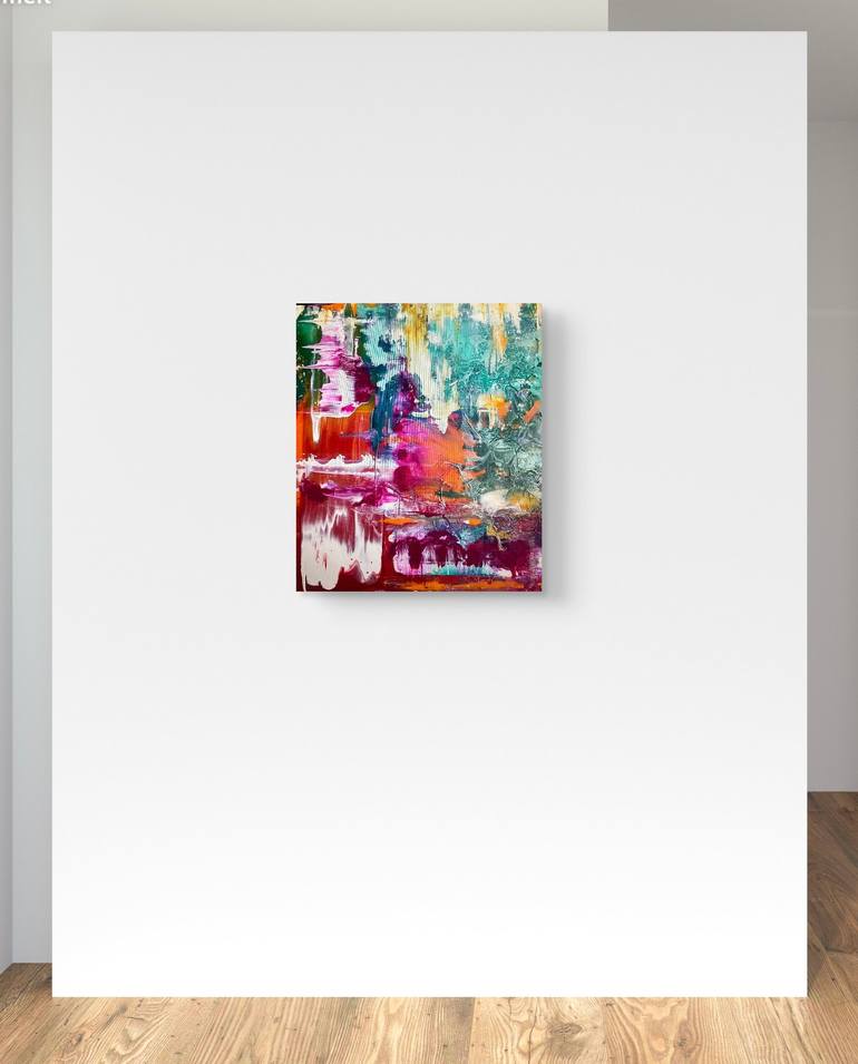 Original Abstract Painting by Patricia Armbruster | Abstract Art on Glass | the night is (not) black