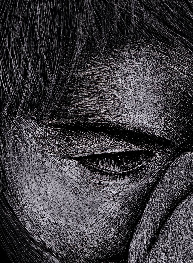 Original Black & White Children Painting by Lia Mariani