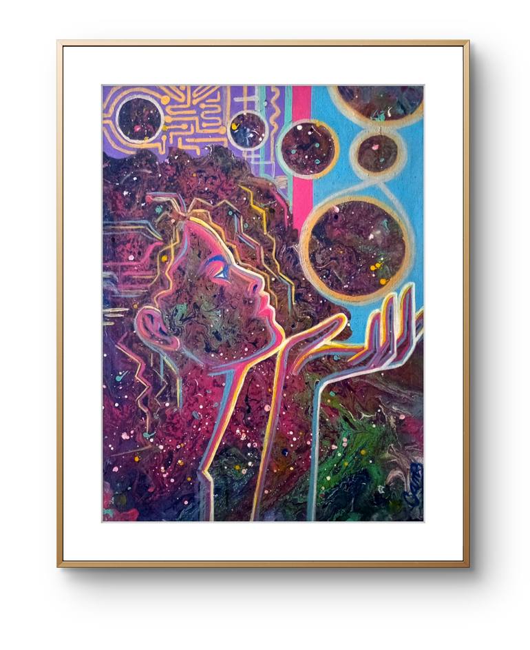 Original Abstract Expressionism Abstract Painting by Carlos  Mezbel