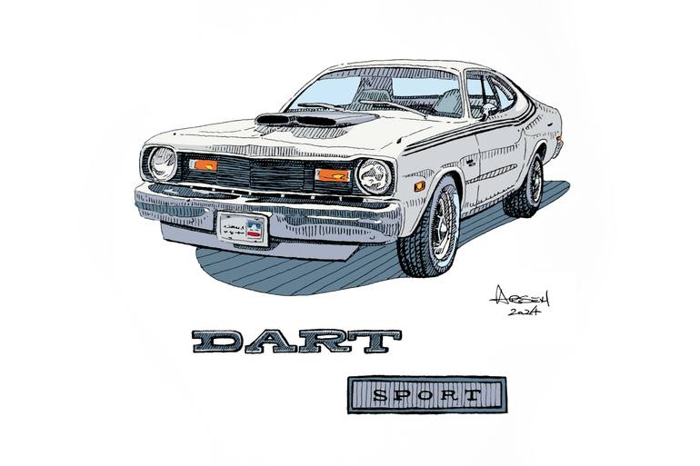 Original Illustration Car Mixed Media by Arsen Brzostek