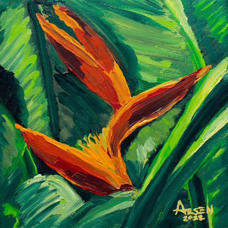 Original Impressionism Botanic Painting by Arsen Brzostek