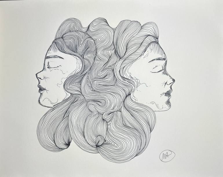 Original Contemporary Women Drawing by Manuela Barreira