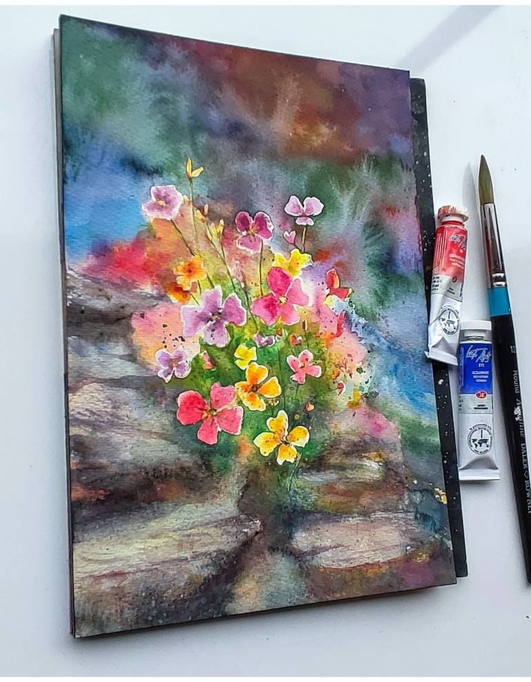 Original Impressionism Nature Painting by Derya Dere