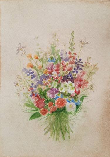 Original Impressionism Floral Paintings by Derya Dere