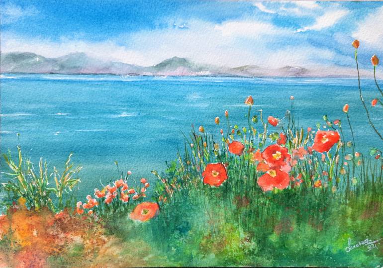 Original Impressionism Landscape Painting by Derya Dere