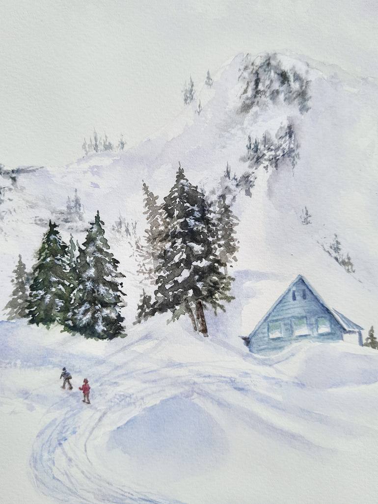Original Minimalism Nature Painting by Derya Dere