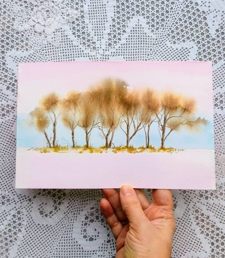 Original Impressionism Nature Painting by Derya Dere