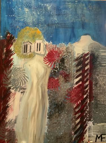 Original Art Nouveau Performing Arts Mixed Media by Marina Geisler-Fedan