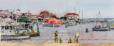 Original Impressionism Beach Paintings by Andrew Bowditch