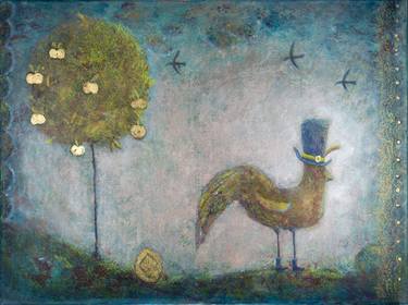 Original Folk Animal Paintings by Natalia Berezina
