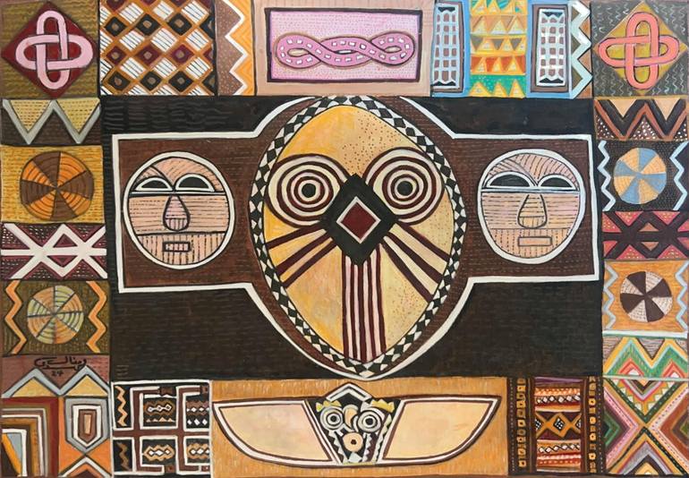Print of Folk Patterns Paintings by Manal Mahdy