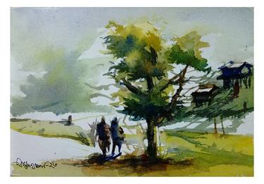 Print of Fine Art Landscape Paintings by Hamed Hasan Shopnil