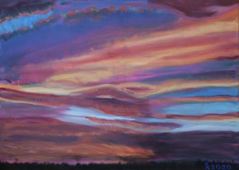 Original Abstract Painting by The Hammer | Abstract Art on Canvas | Sunset Sky 2