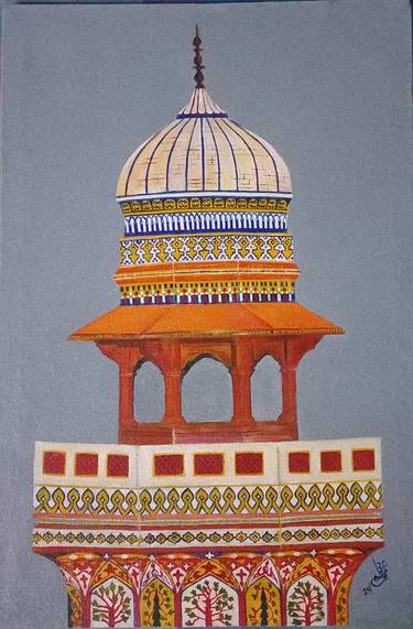 Original Expressionism Architecture Paintings by Rida Fatima